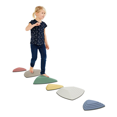 River Stones (SET OF 6) - Nordic-Additional Need, Gonge, Gross Motor and Balance Skills, Helps With, Stepping Stones-Learning SPACE