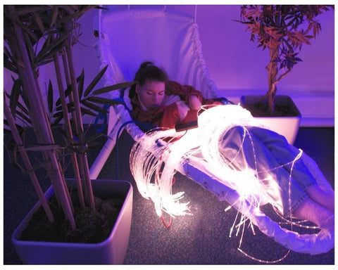 2m x 150 Tails Sidesparkle Fibre Optics with Twinkle Lightsource-AllSensory,Fibre Optic Lighting,Sensory Processing Disorder,Visual Fun,Visual Sensory Toys-Learning SPACE