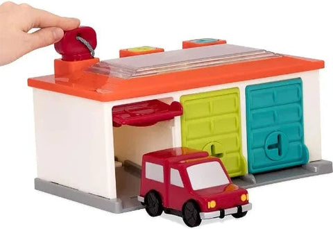 3 Car Garage-Battat Toys, Cars & Transport, Gifts For 3-5 Years Old, Imaginative Play, Small World, Stock, Strength & Co-Ordination-Learning SPACE