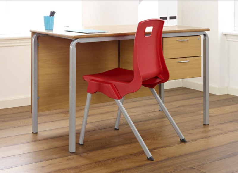 2 Drawer Crushed Bent Frame Teachers Desk, Learning SPACE