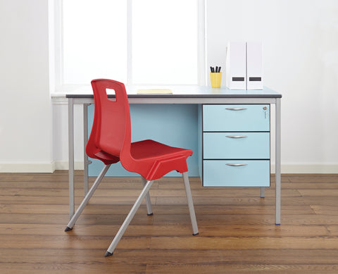 3 Drawer Fully Welded Frame Teachers Desk, Learning SPACE