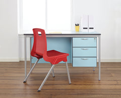 3 Drawer Fully Welded Frame Teachers Desk, Learning SPACE