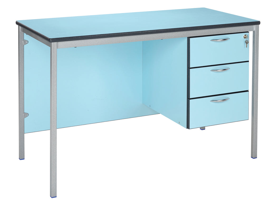 3 Drawer Fully Welded Frame Teachers Desk, Learning SPACE