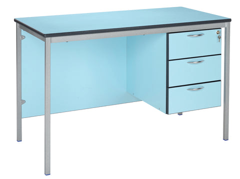 3 Drawer Fully Welded Frame Teachers Desk, Learning SPACE