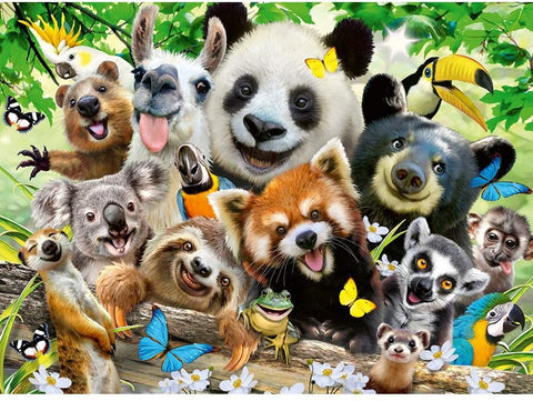 300 Piece Jigsaw Puzzle - Wildlife Selfie XXL-100-1000 Piece Jigsaw, Gifts for 8+, Ravensburger Jigsaws-Learning SPACE