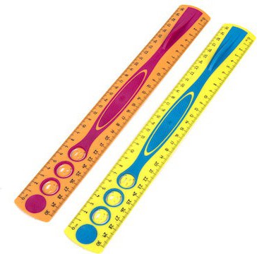30cm Kidygrip Ruler, Learning SPACE