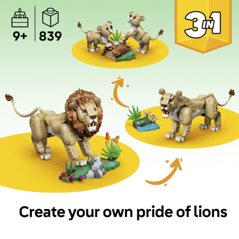 LEGO® (31386) Wild Animals: Majestic Lion, Activity Toys Learning SPACE