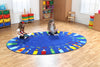 3x2m Oval Pencils Alphabet Carpet-Dropship,Educational Carpet,Kit For Kids,Learn Alphabet & Phonics,Mats & Rugs,Oval,Rugs,Wellbeing Furniture-Learning SPACE