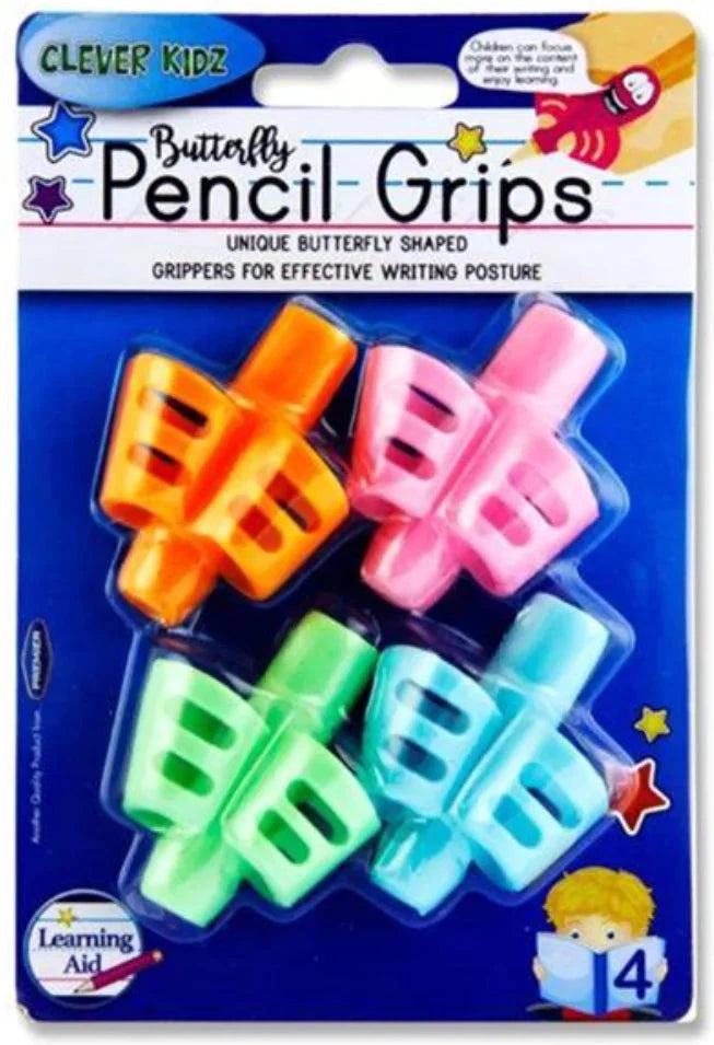 4 Butterfly Junior Pencil Grips, Learning SPACE