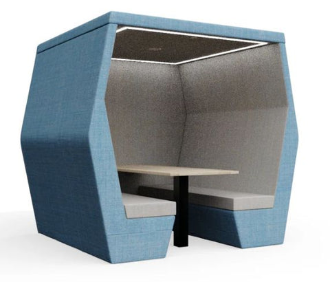 4 Seat Bill-Booth Acoustic Meeting Pod-booth,Noise Reduction,Nooks dens & Reading Areas,pod,Reading Area-Learning SPACE