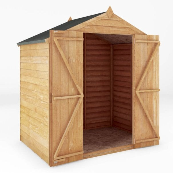 4 x 6 Overlap Apex - Double Door - Windowless Shed, Learning SPACE