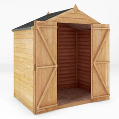 4 x 6 Overlap Apex - Double Door - Windowless Shed-Eco Friendly, Forest School & Outdoor Garden Equipment, Mercia Garden Products, Sheds, Wellbeing Furniture-Learning SPACE