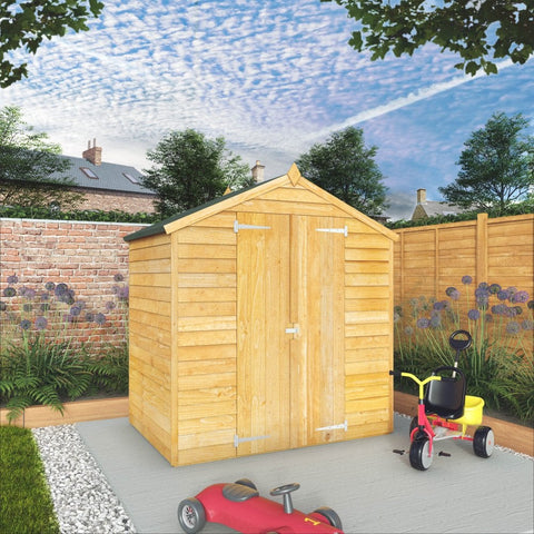 4 x 6 Overlap Apex - Double Door - Windowless Shed-Eco Friendly, Forest School & Outdoor Garden Equipment, Mercia Garden Products, Sheds, Wellbeing Furniture-Learning SPACE