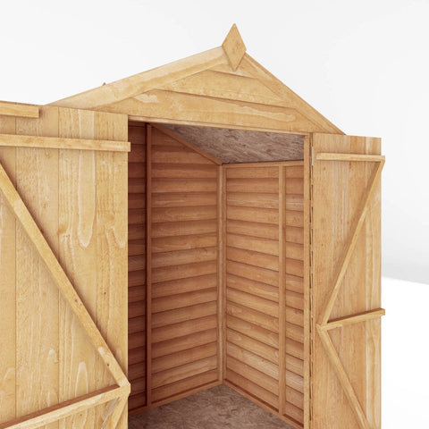 4 x 6 Overlap Apex - Double Door - Windowless Shed-Eco Friendly, Forest School & Outdoor Garden Equipment, Mercia Garden Products, Sheds, Wellbeing Furniture-Learning SPACE