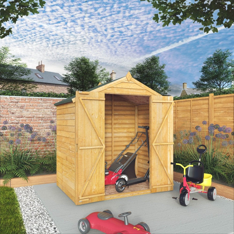 4 x 6 Overlap Apex - Double Door - Windowless Shed, Learning SPACE