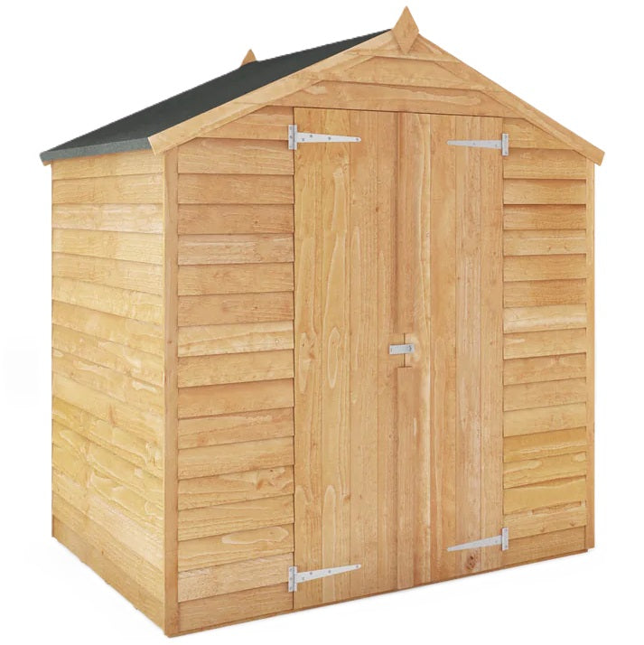 4 x 6 Overlap Apex - Double Door - Windowless Shed, Mainland UK Install Learning SPACE