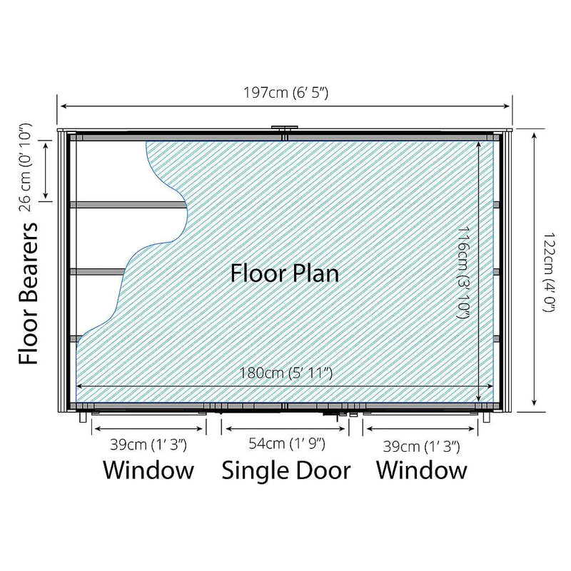 4 x 6 Shiplap Apex - Front Windows Shed, Learning SPACE