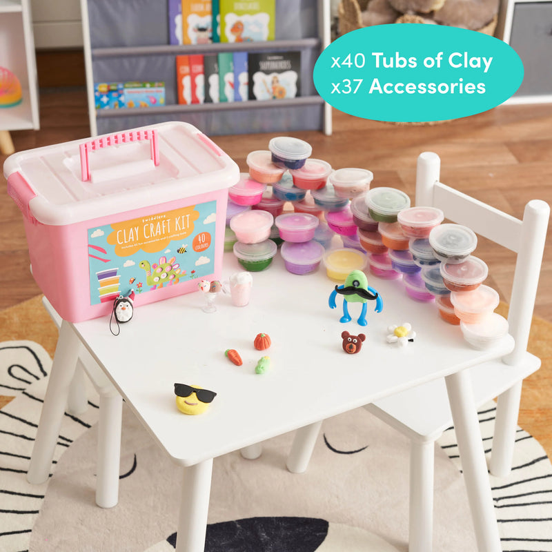 40 Magic Clay Tubs Modelling Kit - Tools, Storage box + More, Learning SPACE