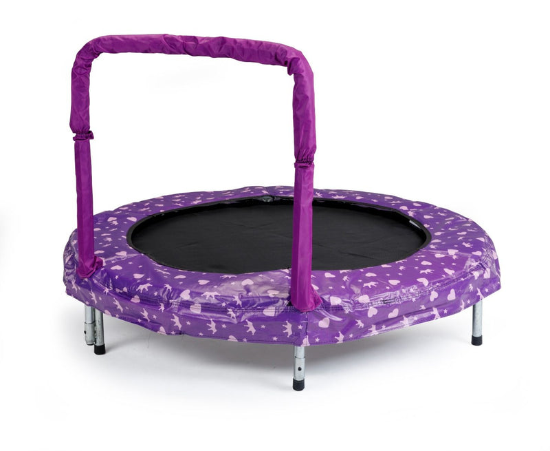 48” Themed Mini Trampoline – With Grab Rail, Princess Trampoline Learning SPACE