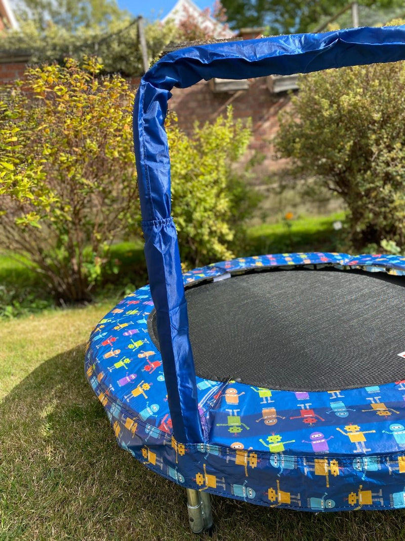 48” Themed Mini Trampoline – With Grab Rail, Trampoline Learning SPACE