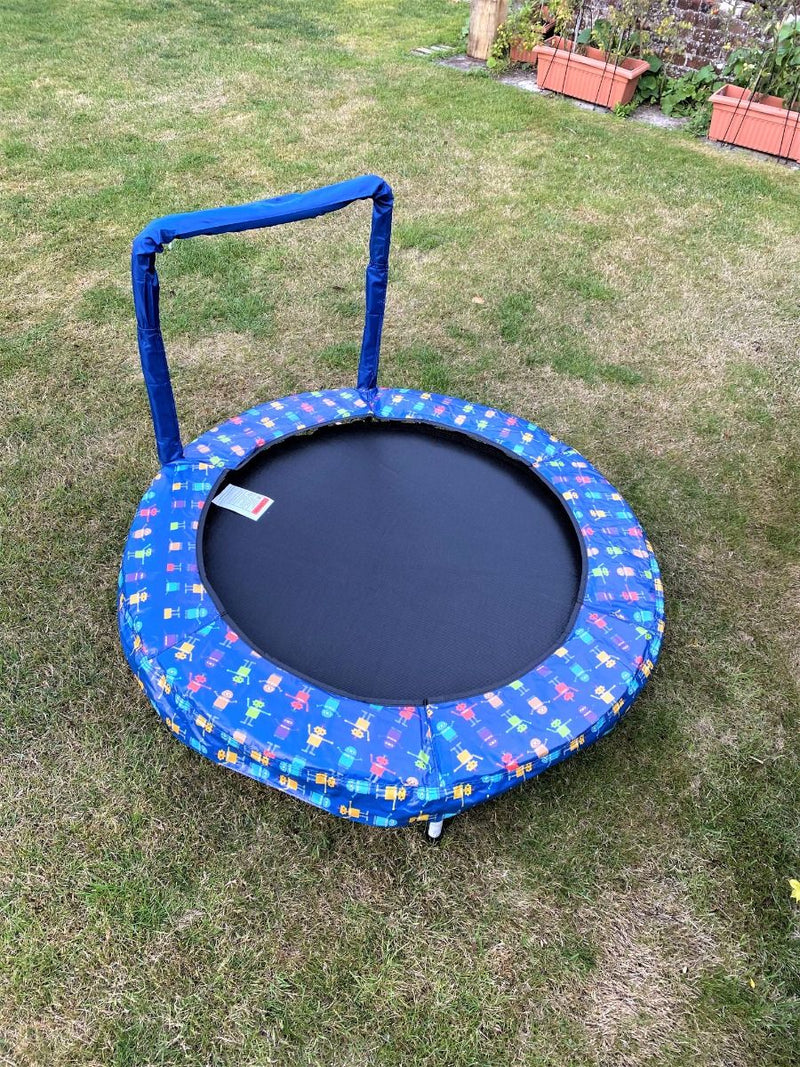 48” Themed Mini Trampoline – With Grab Rail, Trampoline Learning SPACE