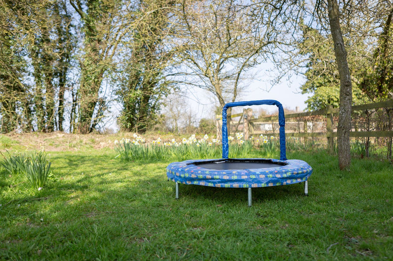 48” Themed Mini Trampoline – With Grab Rail, Trampoline Learning SPACE