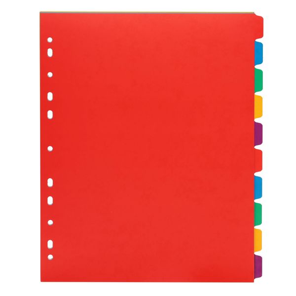 50 Extra Wide 230gsm Index Dividers, Learning SPACE
