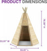 Plum® Wooden Teepee Hideaway Den, Outdoor Play Equipment Learning SPACE