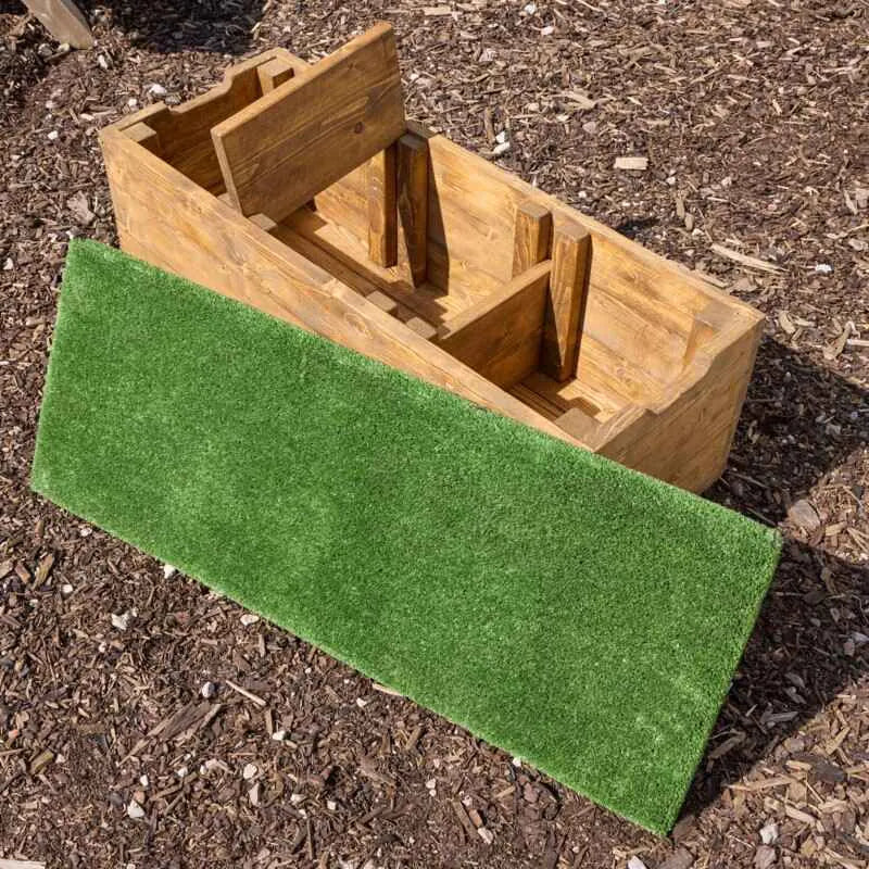 Green Grass Bench with Storage, Learning SPACE