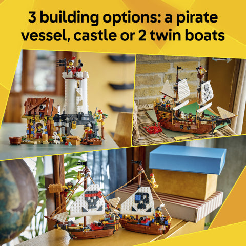 LEGO® Creator (31387) 3-In-1 Iconic Pirate Ship, Activity Toys Learning SPACE