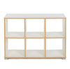 6 Cube Room Divider Horizontal - Bubble Gum Range-Dividers,Dropship,Monarch UK,Shelves,Storage,Wellbeing Furniture-White-MEQ9022WHITE-Learning SPACE