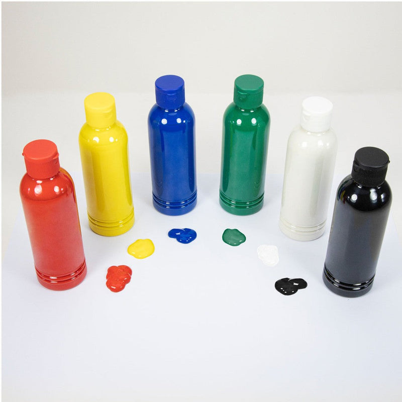 6-Pack Liquid Paints – 6-Pack Ready-Mixed Set for Kids, Learning SPACE