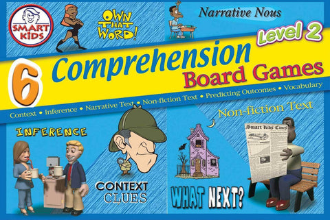 6 Reading Comprehension Board Games Level 2 (9 - 11 years)-Literacy Toys, Primary Games & Toys, Primary Literacy, SmartKids, Spelling Games & Grammar Activities, Stock, Table Top & Family Games-Learning SPACE