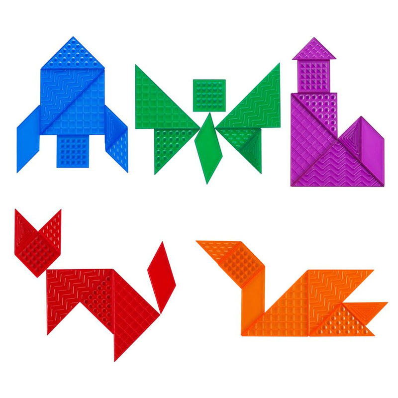 Translucent Sensory Tangram, Maths Toys Learning SPACE