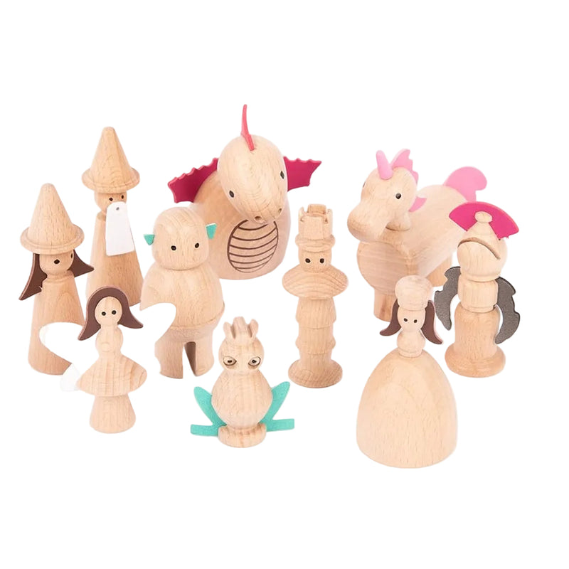 Wooden Enchanted Figures Set, Learning SPACE