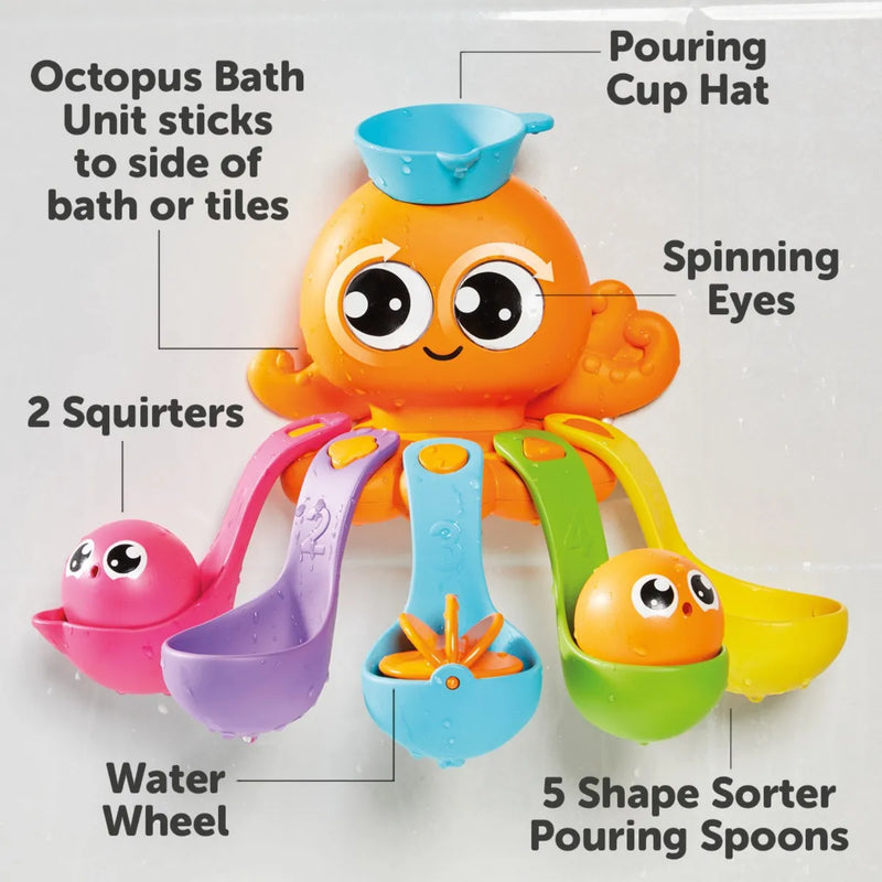 7 in 1 Bath Activity Octopus, Learning SPACE