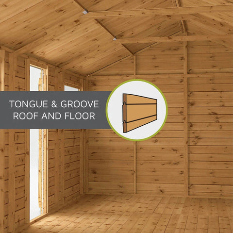 7 x 5 Traditional Double Door Summerhouse-Dropship,Eco Friendly,Forest School & Outdoor Garden Equipment,Mercia Garden Products,Sheds,Wellbeing Furniture-Learning SPACE