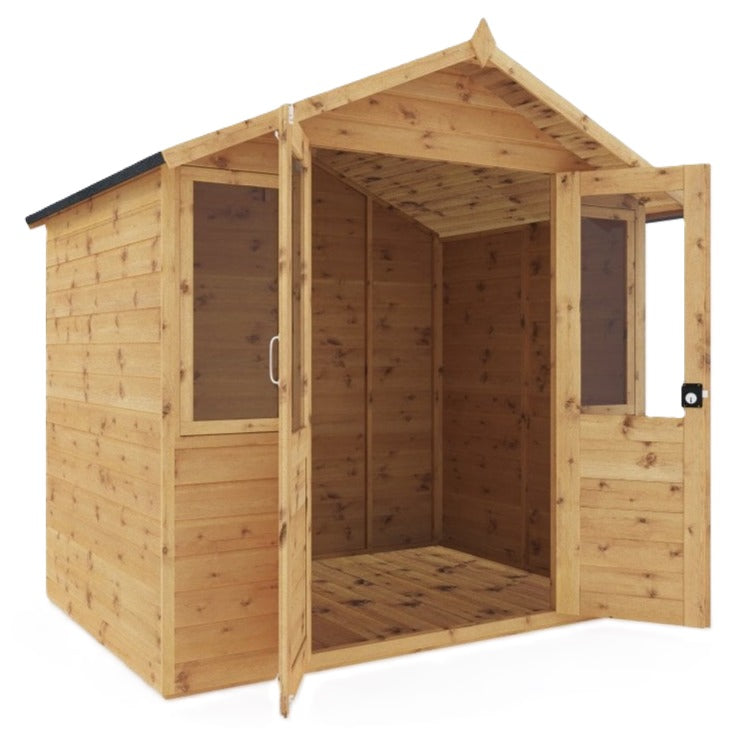 7 x 5 Traditional Double Door Summerhouse-Dropship,Eco Friendly,Forest School & Outdoor Garden Equipment,Mercia Garden Products,Sheds,Wellbeing Furniture-Mainland UK Install-SI-003-001-0042-SI-INSTALL120-Learning SPACE
