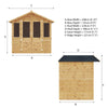 7 x 5 Traditional Double Door Summerhouse-Eco Friendly, Forest School & Outdoor Garden Equipment, Mercia Garden Products, Sheds, Wellbeing Furniture-Learning SPACE