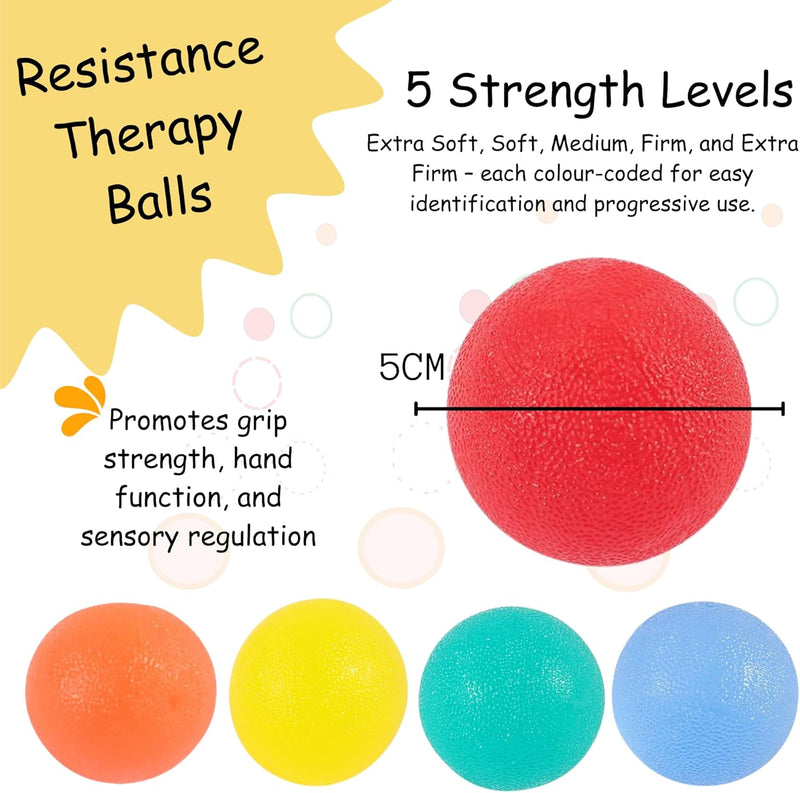 5PK Therapy Hand Strengthening Balls, Learning SPACE