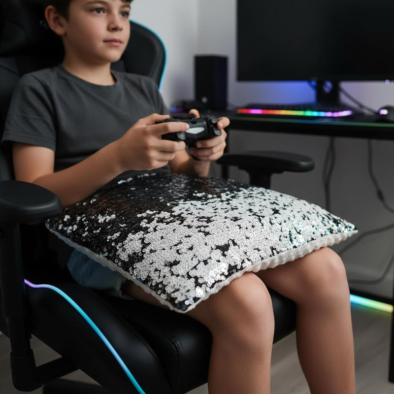 3kg Weighted Sequin Lap Pad – Black and white, Learning SPACE