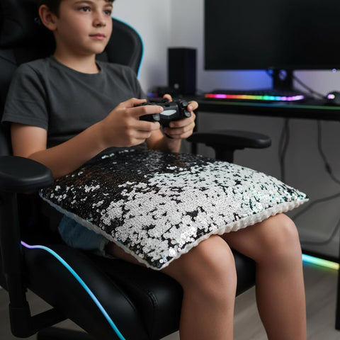 3kg Weighted Sequin Lap Pad – Black and white, Learning SPACE