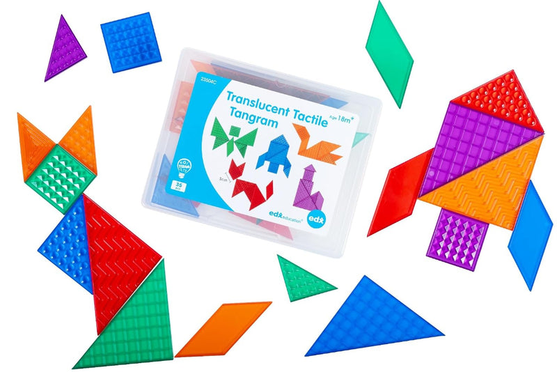 Translucent Sensory Tangram, Maths Toys Learning SPACE