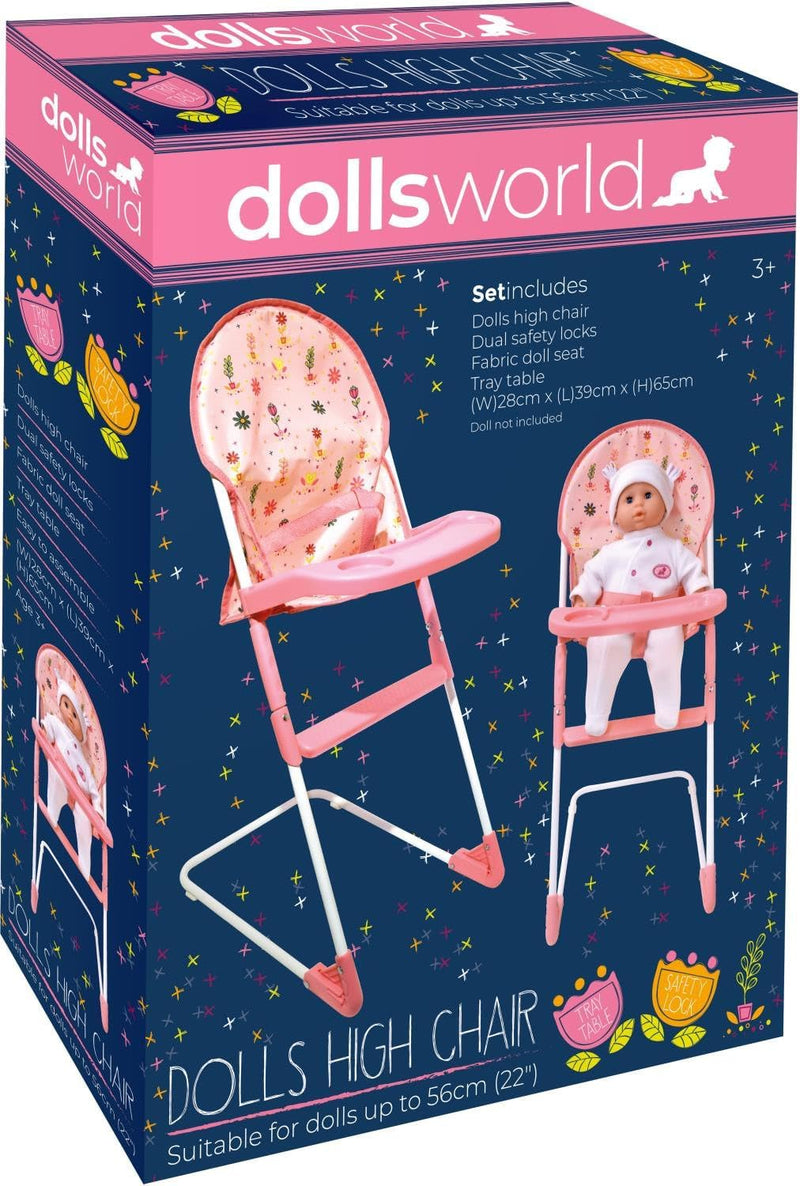 Dollsworld Doll High Chair, Learning SPACE