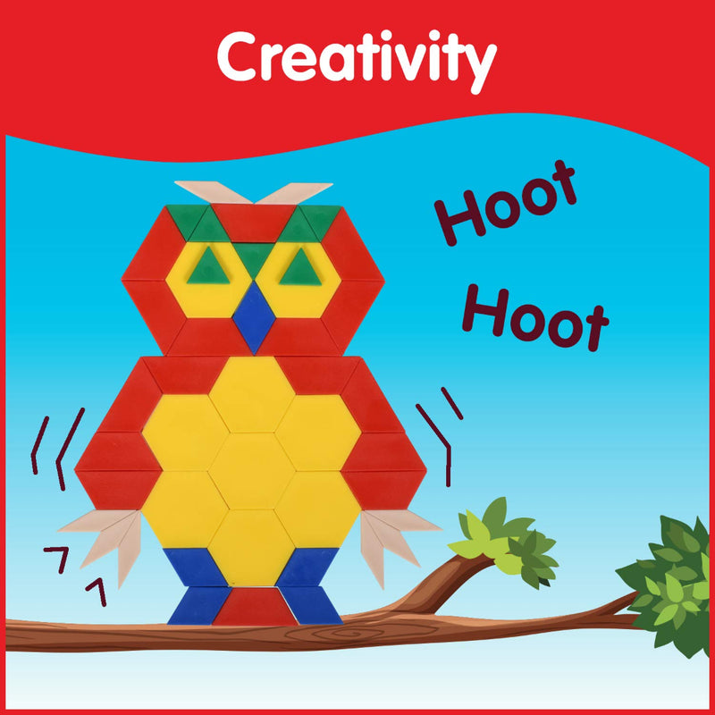 Plastic Pattern Blocks, Maths Toys Learning SPACE