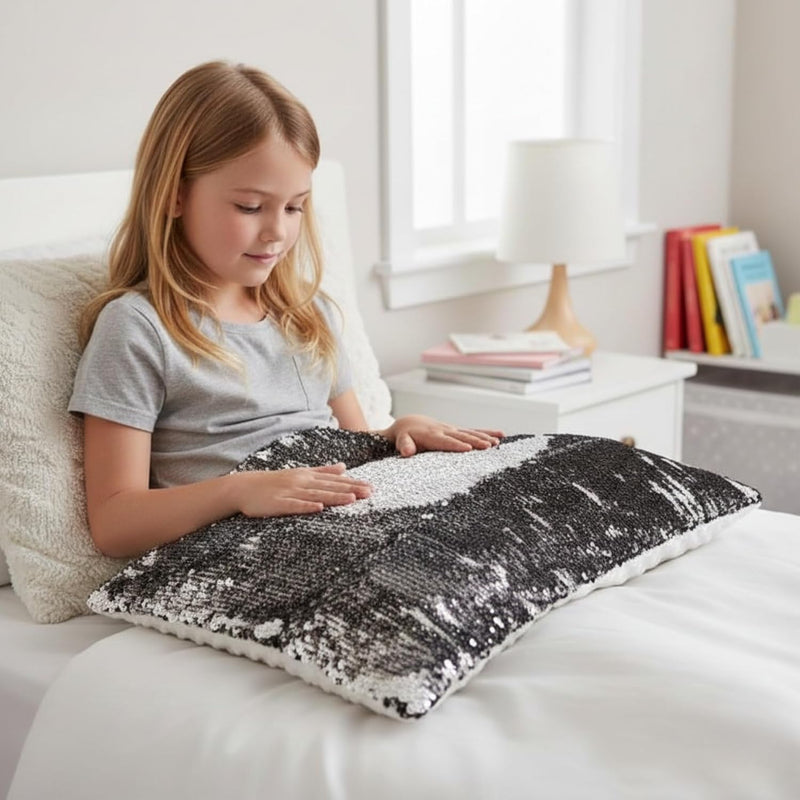 3kg Weighted Sequin Lap Pad – Black and white, Learning SPACE