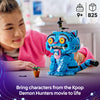 Girl playing with the built LEGO Derpy Tiger and Sussie Bird set, an 825-piece building set for ages 9+

