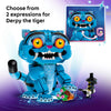LEGO Derpy Tiger figure with two swappable facial expressions, showing his goofy grin
