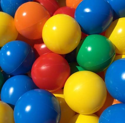 75mm Euro-matic 10g 5 Colour Playpen Balls x 500, Learning SPACE