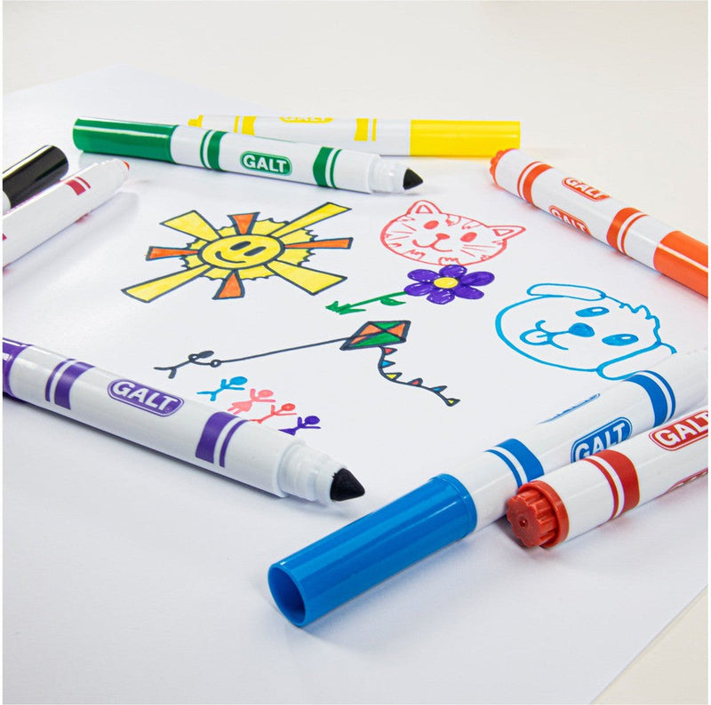 8 Chunky Pens - Washable, Learning SPACE